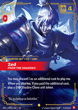 Zed, From the Shadows (V.2 - Showcase) - Vendetta