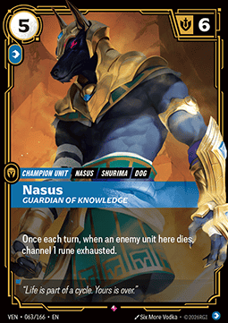 Nasus, Guardian of Knowledge (V.1 - Rare) - Vendetta