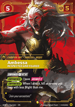 Ambessa, Respected and Feared (V.2 - Showcase) - Vendetta