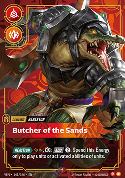 Renekton, Butcher of the Sands (V.1 - Rare) - Vendetta