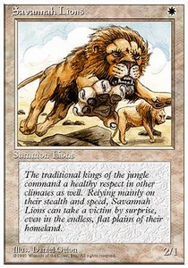 Savannah Lions / Leones de la sabana - Fourth Edition - Magic: The