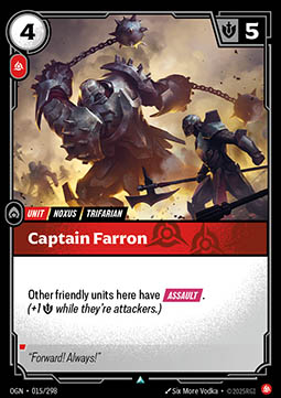 Captain Farron - Origins