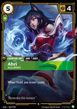 Ahri, Alluring (V.1 - Rare) - Origins