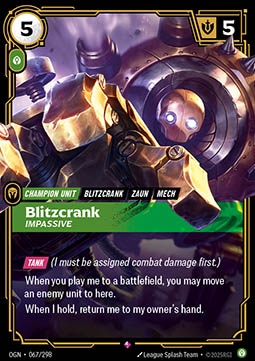 Blitzcrank, Impassive - Origins