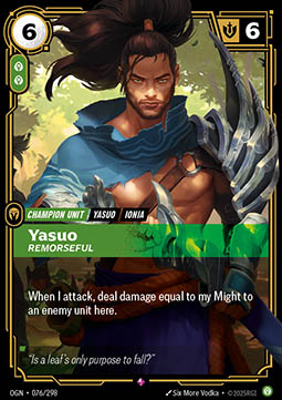 Yasuo, Remorseful (V.1 - Rare) - Origins