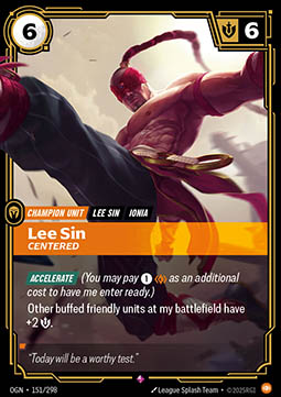 Lee Sin, Centered (V.1 - Rare) - Origins