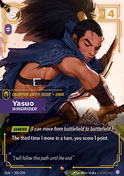 Yasuo, Windrider (V.1 - Epic) - Origins