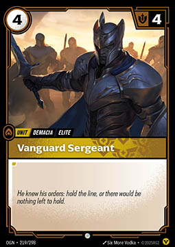Vanguard Sergeant - Origins