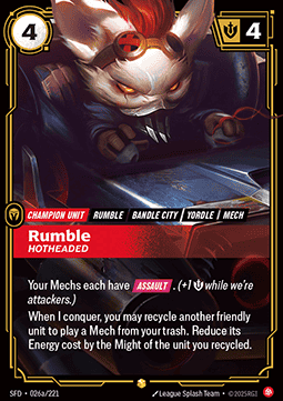 Rumble, Hotheaded (V.2 - Showcase) - Spiritforged