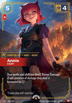 Annie, Fiery - Origins: Promos
