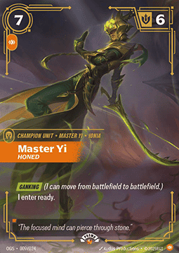 Master Yi, Honed - Origins: Promos