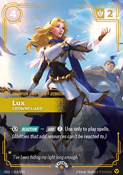 Lux, Crownguard - Origins: Promos